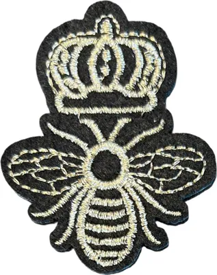 Produktbild von Bienenkrone-Emblem-Aufnäher zum Aufbügeln