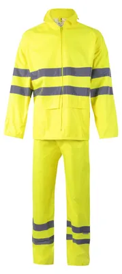Zdjęcie produktu dla VELILLA 189; dwuczęściowy kombinezon przeciwdeszczowy, kolor neonowy żółty, rozmiar 3XL, żółty (żółty fluorescencyjny)