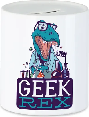 Produktbild von Geek Saurier Spardose Naturwissenschaft Experiment Reagenzglas Glass Formel Chemie Chemiker