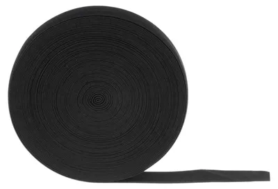 Elastikband 20 m, 25 mm breit, schwarz, für DIY und Handwerk