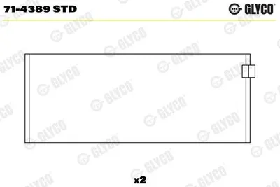 Obrázok produktu pre GLYCO 71-4389 STD Kľukový čap pre FIAT 66 88 90 94 F L