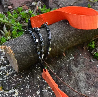 Produktbild von Handkettensäge Handsäge Seilsäge für Garten Survival Bushcraft 11 Zähne Manganstahl