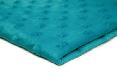 Produktbild von Minkee Fleece Knit mit Sternprägung Türkis 50 x 155 cm