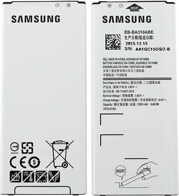Image de Batterie de téléphone portable originale Samsung Eb-Ba310Abe 2300Mah Galaxya3 2016 Sm-A310F