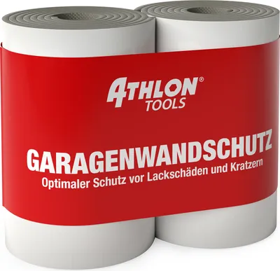 Produktbild von ATHLON TOOLS 2X FlexProtect Garagen-Wandschutz - je 2 m lang - Extra Dicker Auto-Türkantenschutz, Selbstklebend, Schaumstoff-Polster, Wasserabweisend