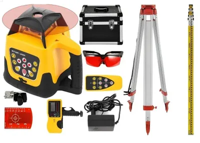 Obrázok produktu pre Rotačný laser, 360° skenovanie, samonivelačná funkcia, sada červených lúčov 1