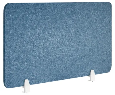 Obrázek produktu pro BELIANI Rozdělovač psacích stolů modrý látkový potah z materiálu PET 120 x 50 cm akustický rozdělovač psacích stolů domácí kancelář