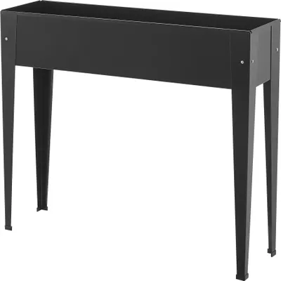 Immagine prodotto di Letto rialzato Lelystad Fioriera Letto rialzato in metallo 98x25x82cm con apertura di drenaggio Letto per ortaggi Letto per erbe Letto per terrazza Balcone Giardino Acciaio Antracite