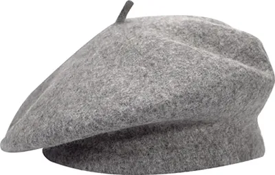 Produktbild von Damen Baskenmütze Klassische Franzosenmütze Wollmütze Barett Hut Kappe Vintage - GRAY MALANGE