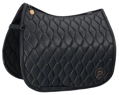 Obrázek produktu pro Podložka pod sedlo Eskadron METALLIC FAUX LEATHER černá Platinum 23, velikost:VS
