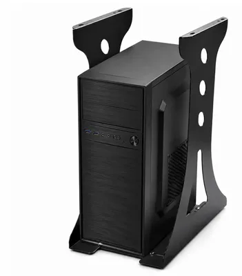 Immagine prodotto di Supporto regolabile per computer da fissare sotto la scrivania, con una capacità di carico fino a 30 kg