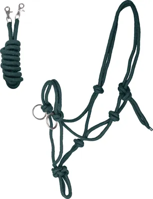 Produktbild von Waldhausen Knotenhalfter mit Zügel Tannengrün Pony
