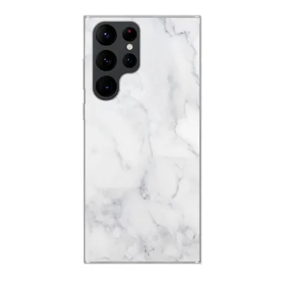 Produktbild von MuchoWow® Handyhülle Schutzhülle Hülle für Samsung Galaxy S22 Ultra Marmor - Weiß - Grau - Luxus - Marmoroptik - Stein Silikon Softcase Handy Hülle - Abbildung
