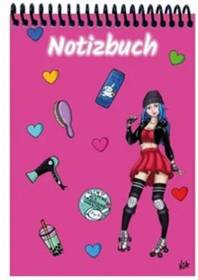 Produktbild von A 5 Notizblock Manga Enora, pink, kariert