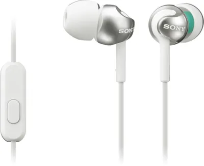 Obrázek produktu pro Sony MDR-EX110AP, Kabel, 5 - 24000 Hz, Hovory/hudba, 3 g, Sluchátka s mikrofonem, Bílá