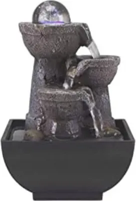 Produktbild von Famanu Zimmerbrunnen - Beruhigendes Wassergeräusch, Elegantes Design