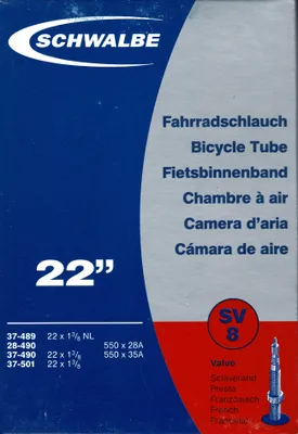 Produktbild von Schwalbe SV 8 22 Zoll Schlauch Sclaverand Ventil