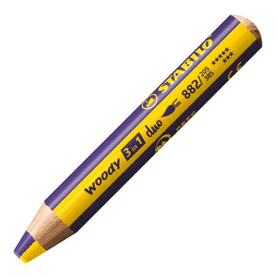 Immagine prodotto di STABILO 882/205-385 STABILO Multitalent marker woody 3 in 1 duo, gelb/violett