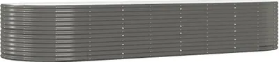 Image de Lit surélevé Gris 367x140x68 cm Acier revêtu par poudre