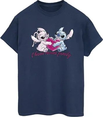 Produktbild von Disney - "Ohana" T-Shirt für Damen BI30240 (S) (Marineblau)