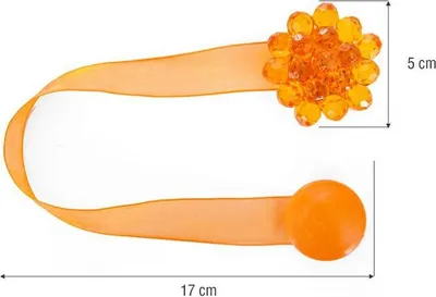 Zdjęcie produktu dla Upinacz dekoracyjny z magnesem kwiatek I pomarańczowy x2