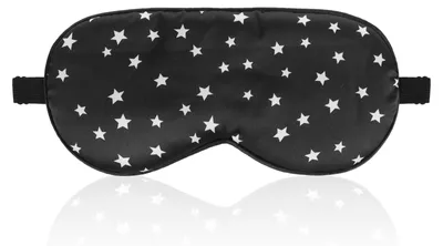 Image de Masque de sommeil en soie, masque pour les yeux en pure soie avec sangle réglable, masque occultant, masque pour les yeux confortable et doux, aide au sommeil, masque de sommeil pour un meilleur sommeil, protection contre la lumière, étoiles dorées