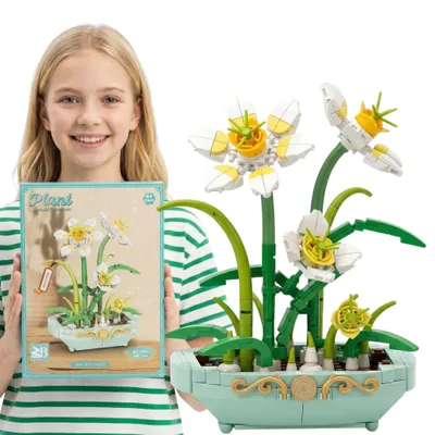 Immagine prodotto di Set di fiori di narciso, elementi componibili a forma di fiori, ideali come regalo, 349 pezzi.