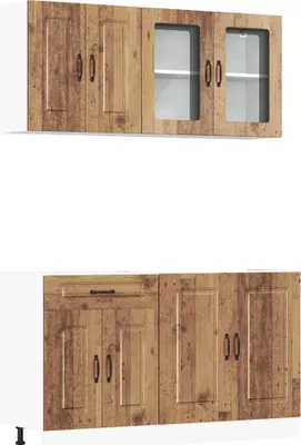 Immagine prodotto di vidaXL Set di armadietti da cucina da 4 pezzi Kalmar in legno recuperato, in materiale a base di legno