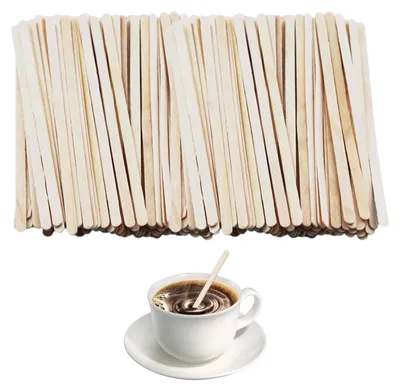 300 Holz-Kaffeerührer, Rührstäbchen 14 cm, umweltfreundlich