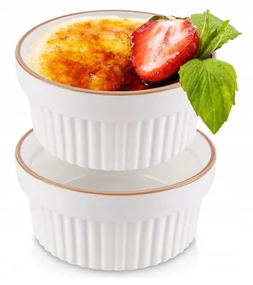 Obrázek produktu pro VÝBORNÉ DOMÁCÍ POTŘEBY 2x porcelánové zapékací misky/kuchyňské mísy 275ml KITCHEN MARKET