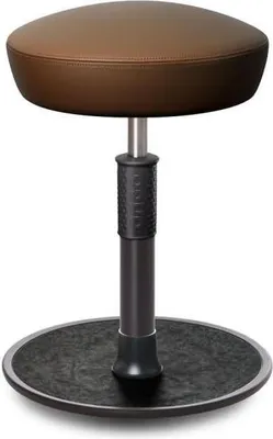 Produktbild von Sitz- Stehhocker Free Regular Hutsitz Boxmark Leder Braun schwarz /schwarz.