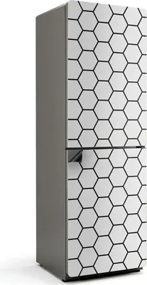 Produktbild von Sechseckiges Zellmuster – Magnetische Kühlschrank Abdeckung – Dekorfolie magnetisch Küche – Kühlschrank Magnet Deko – selbstklebende Magnettafel – Magnetfolie für Kühlschranktür – 60x180 cm