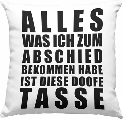 Produktbild von Trendation - Jobwechsel Deko-Kissen mit Füllung 40x40 Geschenk Kollegin Kollege Lustig Abschiedsgeschenk Sprüche - Alles Was Ich Bekommen Habe (Grün)