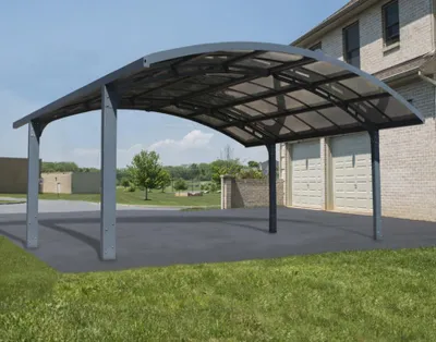 Image de Carport double 28.6m² gris anthracite - Palram - 704950 - arizona breeze 5000