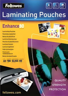 Immagine prodotto di Fellowes® 5306207 Pellicola di laminazione Enhance - A3, lucida, 80 mym, 100 pezzi