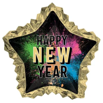 Produktbild von Folienballon - Happy New Year - Glow color 86 cm x 81 cm - Anagram