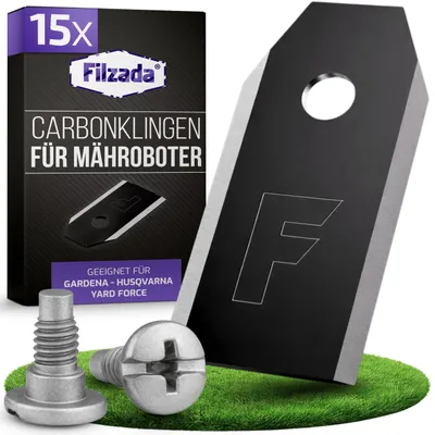 Produktbild von Filzada® 15x Mähroboter Messer Carbon kompatibel mit Husqvarna Automower