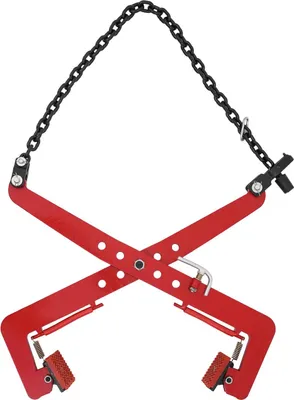 Image de Pince de levage - Pince à pierres - Ouverture de bouche 33-70 cm - Réglable - Max. Capacité de charge 500 kg - Pour bois, panneaux, pierres - Rouge