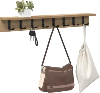 Obrázek produktu pro Nástěnný věšák na kabáty Artisanový dub 80 x 10,5 x 10,5 cm