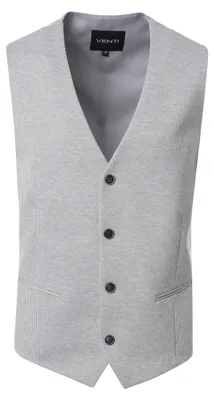 Produktbild von VENTI Herren Weste FORMAL V-Neck Polyestermix Stretch Hellgrau 56