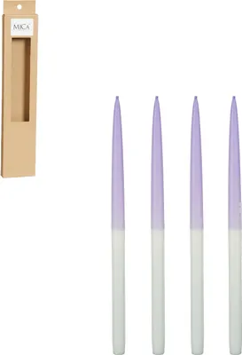 Produktbild von Mica Decorations Dip-dye Spitzkerzen - 4er-Set - H28 cm - Hellblau