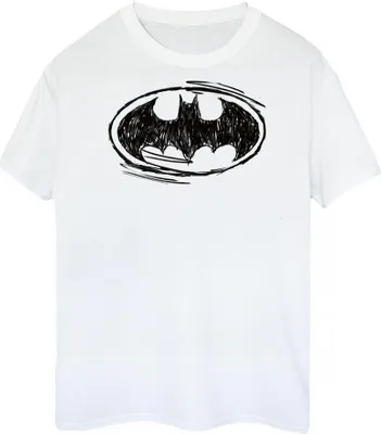Produktbild von Batman - T-Shirt Logo für Herren BI355 (S) (Weiß/Schwarz)