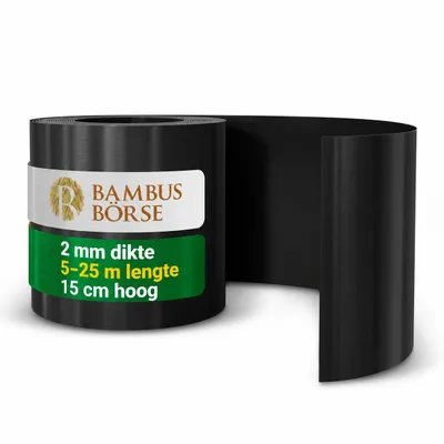 Productafbeelding van Bambusbörse borderrand en gazonafboording van HDPE, 25 m x 30 cm, 2 mm dik, AI-gegenereerde afbeelding