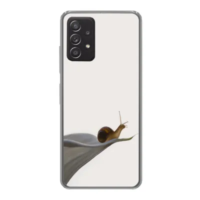 Produktbild von MuchoWow® Handyhülle Schutzhülle Hülle für Samsung Galaxy A53 5G Schnecke - Lilie - Grau Silikon Softcase Handy Hülle - Schutzabdeckung