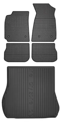 Obrázok produktu pre Gumové autokoberce SolidPRO + vaňa kufra DryZone pre: Audi A4 B5 FL 1999-2001 kombi 5 ks