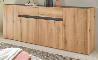 Produktbild von Sideboard "Center" in Evoke Eiche und grau Kommode 223 x 87 cm