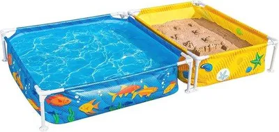 Produktbild von Famanu Kinderpool 213 x 122 x 30,5 cm - Ideal für Erfrischung im Sommer