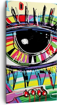 Produktbild von Bild auf Leinwand - Leinwandbild - Digital abstraktion farben - 45x80cm - Wand Bild - Wanddeko - Leinwanddruck - Bilder - Kunstdruck - Wanddekoration - Leinwand bilder - Wandkunst - PA45x80-2908