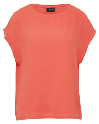 Produktbild von s.Oliver T-Shirt mit Relaxed Fit, überschnittenen Schultern und semi-transparenter Eleganz