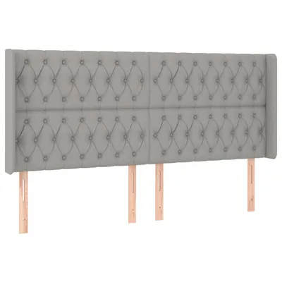 Immagine prodotto di vidaXL Testiera con orecchie Grigio chiaro 203x16x118/128 cm Tessuto